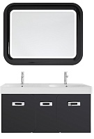 Водолей Мебель для ванной "Астрид 120" черная, с одним ящиком